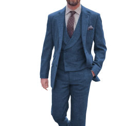 Design Men's Suits 3 Pieces Blazer Pants Business Notched Lapel Herringbone Wool Tailor-Made  Causal Party Groom For Wedding