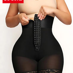 High-Waisted Breasted Shorts With Strong Shape Belts For Women Remove The Belly Buttock Lift Faja