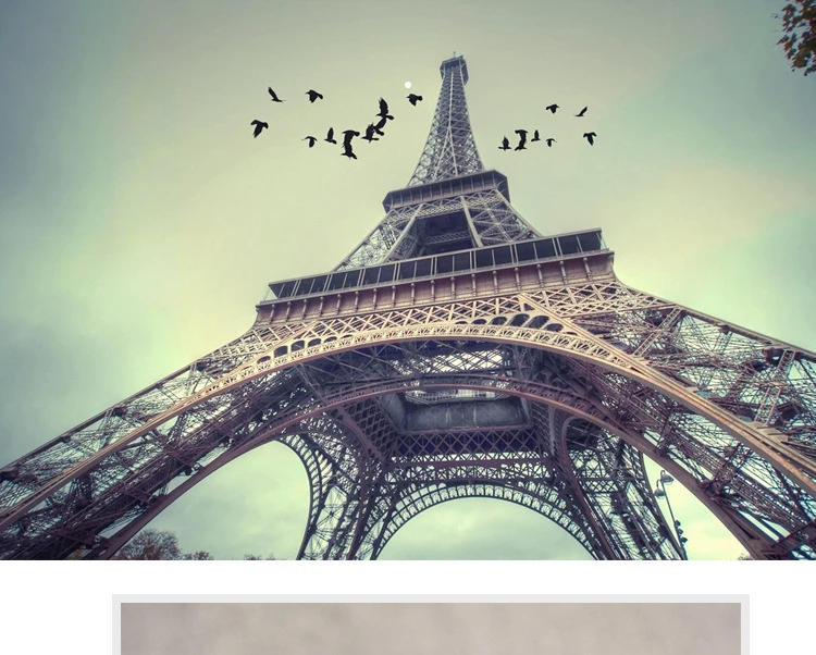 Description Picture 4 of itemCreative Zakka Metal Figurine Miniature Paris Eiffel Tower Model Home Decor Photography Prop in Pink & Purple