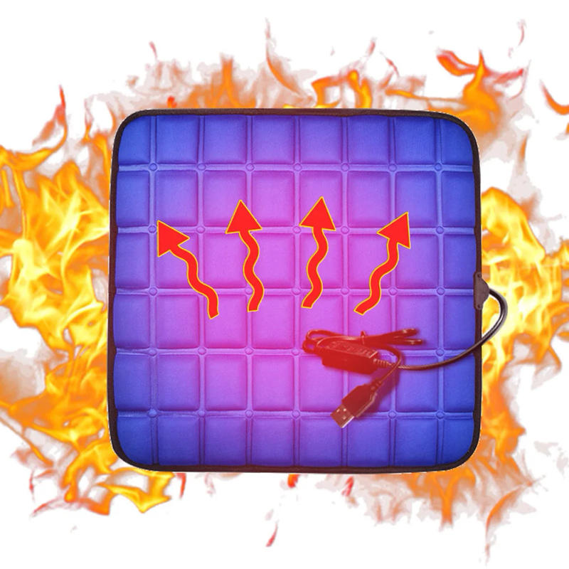 Description Picture 5 of itemUSB Car Chair Electric Heated Cushion Camping Portable Heating Blanket Thickened Winter Outdoor Home Office Thermal Warmer Pads