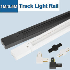 1M 0.5M LED Track Light Rail 2 Wire Electrified Rail With Spots Led Track Lamp for Clothing Store Home Lighting Rails Spotlight