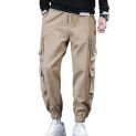 Men Elastic Waist Cargo Pants Men Cargo Pants Men's Drawstring Cargo Pants with Elastic Waist Multi Pockets American for Daily