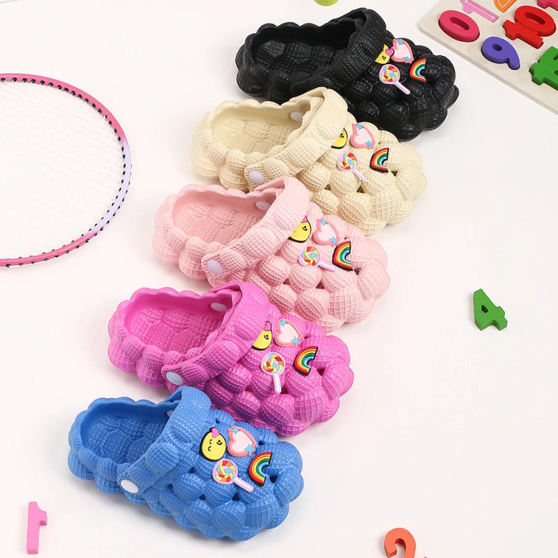 Description Picture 4 of itemSummer kid Sandals Bubble Ball Slippers Anti-Slip Thick Soft Platform Slide Sandals for Girl Boy DIY Outdoor Fashion Beach Shoes