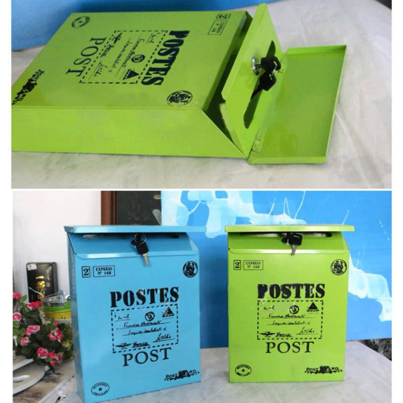 Description Picture 4 of itemVintage Wall Mount Mailbox Letter Box Retro Postal Letter Newspaper Box Wall Mounted Post Box Decoration Crafts Farmhouse Post ﻿