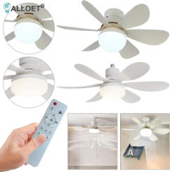 Low Profile Ceiling Fan with Light Remote Control Quiet Ceiling Fan Light 3 Color Dimmable 20.4/16.54 Inch LED Socket Fan Light