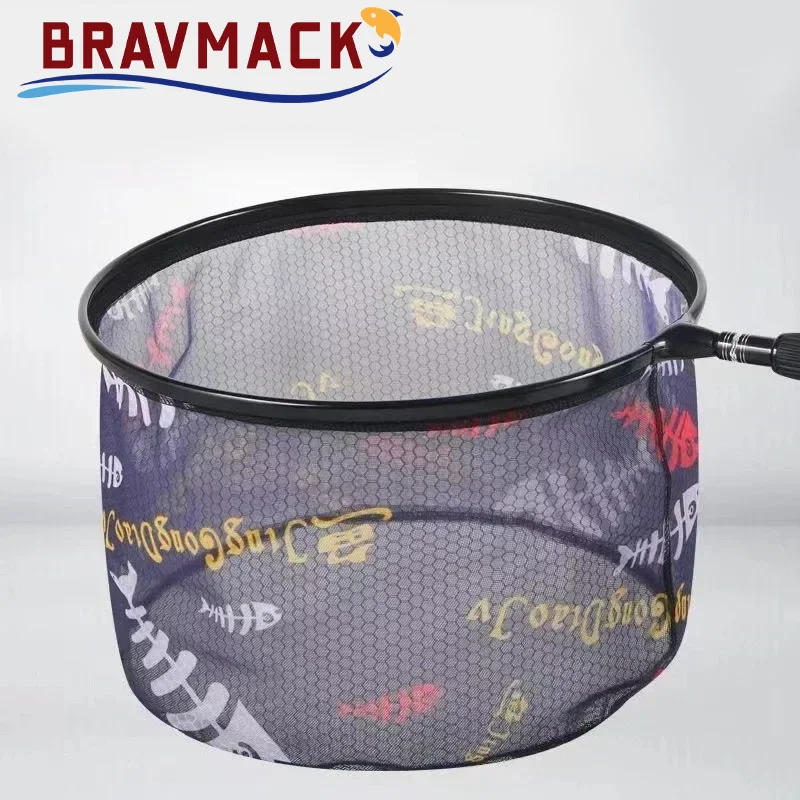Description Picture 6 of item1 PC Fishing net head with anti-collision feature Aluminum alloy fishing net head Foldable Fishing Net