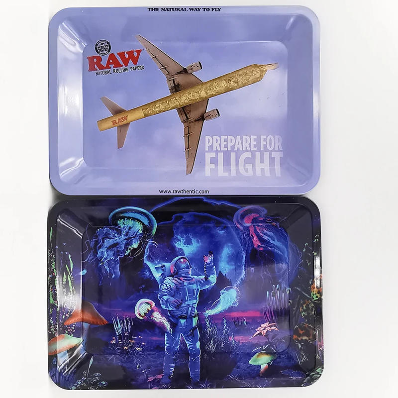 Description Picture 6 of itemColorful Metal Rolling Tray 180*125MM Cigarette Herb Smoke Accessories Storage Tobacco Cigar Tinplate Plate Tool Roller Machine