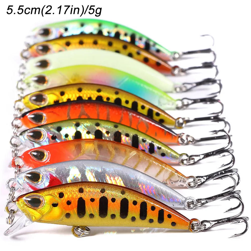 Description Picture 3 of item10PCS/Lot Sinking Minnow 5g 9g 13.1g Fishing Lure Pesca Tackle Jerkbait Gear Treble Hooks Swimbait Wobbler Artificial Hard Bait