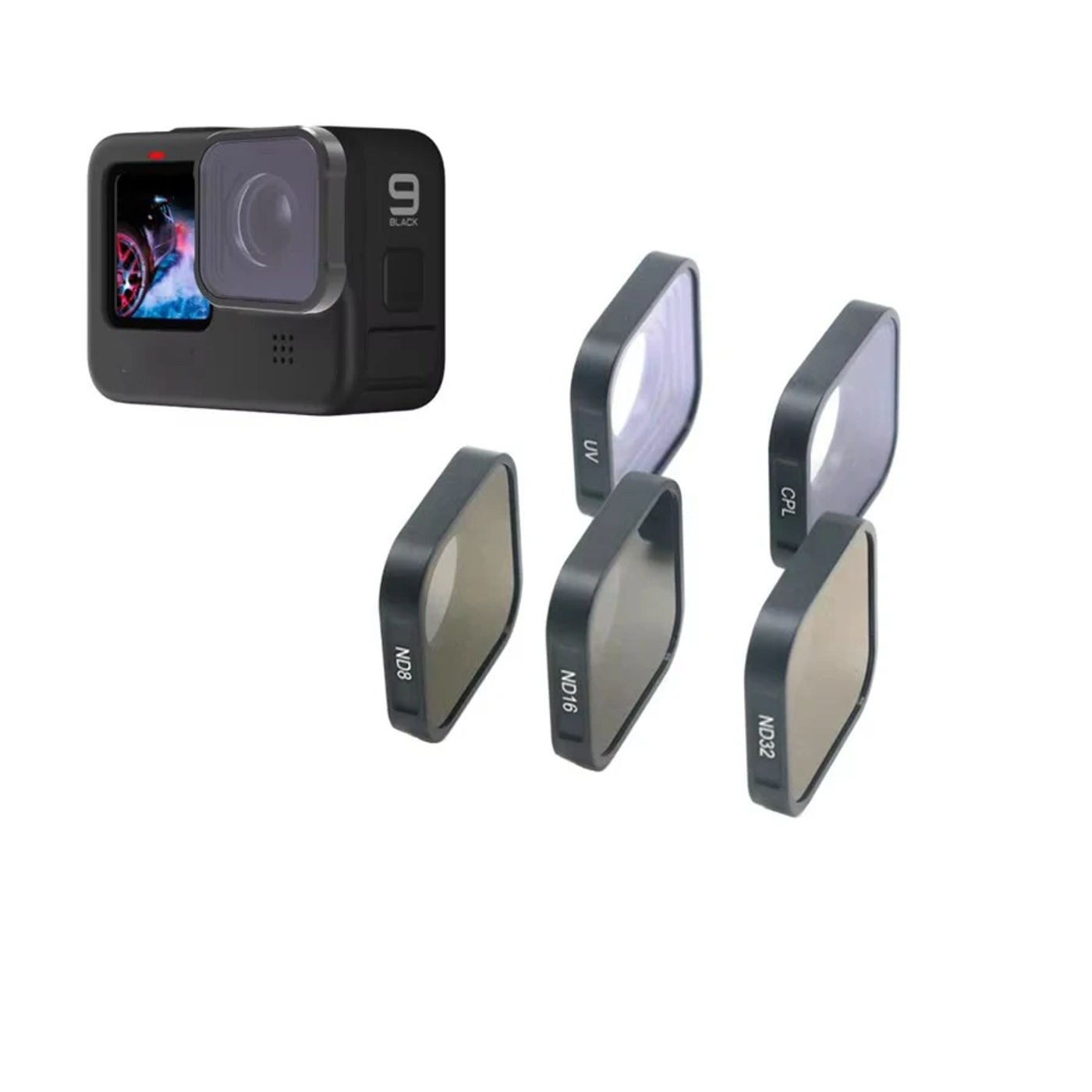 Description Picture 5 of itemFor GoPro 9 10 11 12 Black Accessories UV CPL ND8 ND16 ND Filter Lens Cover Protector Repair Part for Go Pro HERO Action Camera