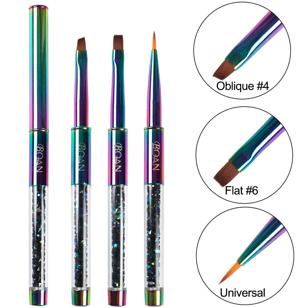 Description Picture 2 of itemRainbow Nail Brush Gel Brush For Manicure Acrylic UV Gel Extension Pen For Nail Polish Painting Drawing Brush Paint Tools