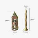 Knock-on Expansion Gypsum Board Screws Fiber Cement Board Insulation Board Et Board Insulation Board Expansion Nails Screws