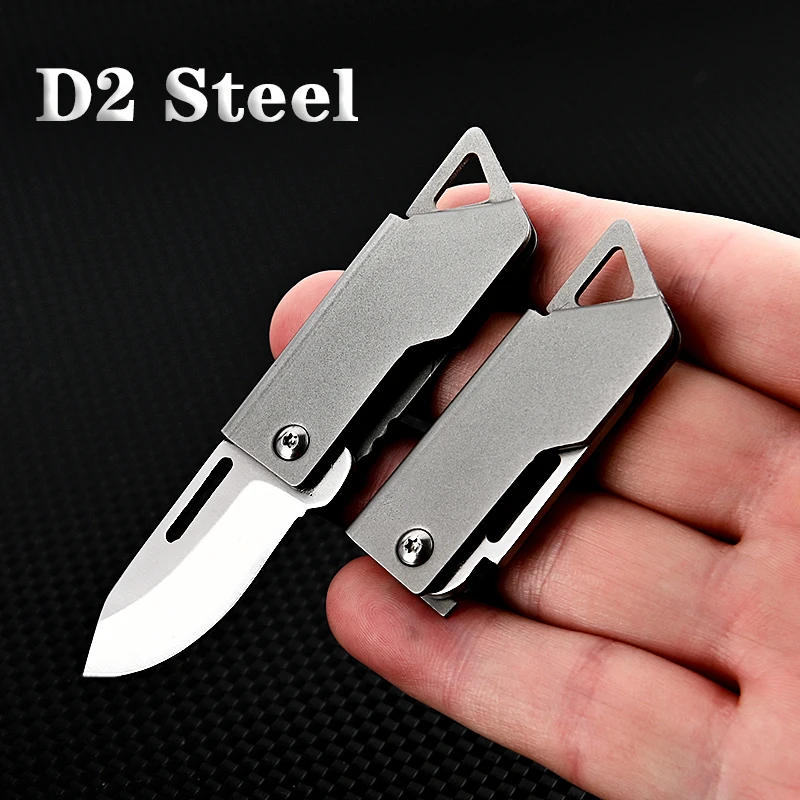 Description Picture 2 of itemHigh Hardness D2 Steel Folding Knife Outdoor EDC Camping Tactics Self-defense Tool Fruit Knives Box Open Pocket Knife Steel hand