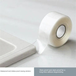 1 Roll Bathroom Kitchen Self Adhesive Sealing Shower Sink Bath Caulk Strip Waterproof Wall Sticker Sink Edge Tapea househol