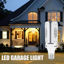 Foldable LED Garage Light E27 85-265V Home Ceiling Lamps 3/4 Blade Angle Adjustable Lights Lamp Cold/Warm White 3000-6500K