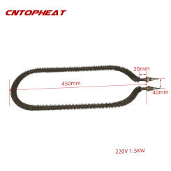 220V 1500W Finned Tube Heat Exchanger Fin Heating Element Stainless Steel Oven Heating Element