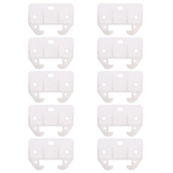 10 Pcs Dresser Drawer Rail Parts Track Guides Slides Plastic Central 58X41CM Latches for Systems White