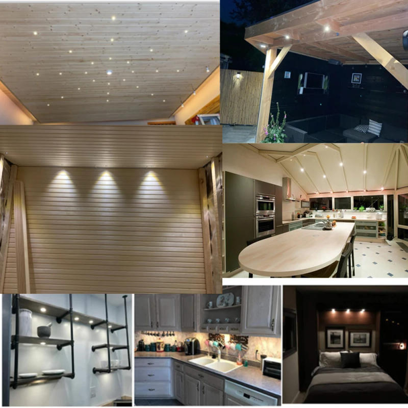 Description Picture 2 of item1W LED Mini Recessed Spot Light 12V IP65 Dimmable Ceiling Downlights Stairs Cabinet Lamp Indoor Spotlight with Driver 220V 110V