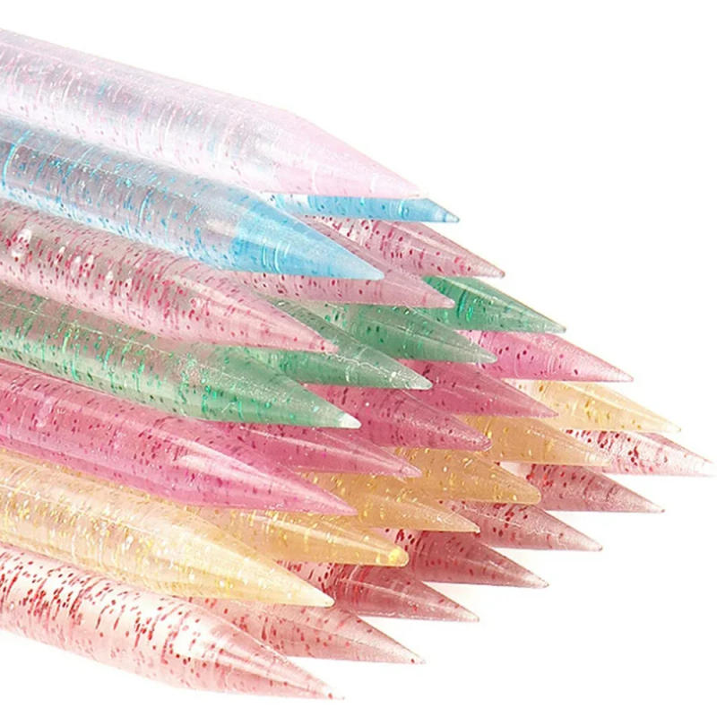 Description Picture 6 of item100/50Pcs Reusable Nail Art Cuticle Pusher Acrylic Double Sided Nail Sticks Crystal Glitter Pedicure Nails Care Manicures Tools