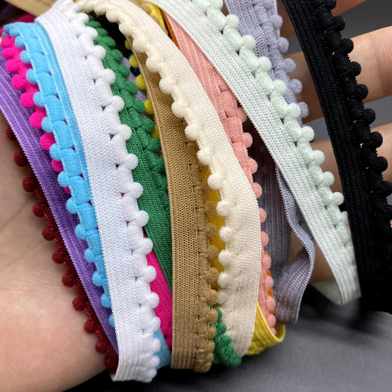 Description Picture 4 of item10mm Elastic Band Nylon  Ribbon Underwear straps Bra Strap Dress Sewing Lace Trim Garment Accessory Hair Bands DIY