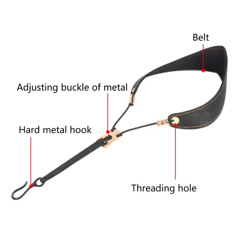Description Picture 3 of itemSaxophone Neck Strap, PU Leathers Sax Strap Padded for Alto Sax Tenors Clarinet Baritone Soprano Horn Musical Instrument