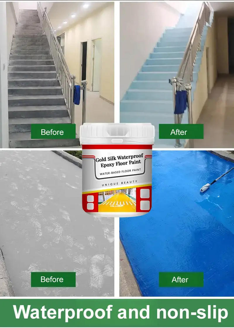 Description Picture 3 of itemQuick-Dry Anti-Slip Water-Based Floor Paint 500g Water-Based Epoxy Floor Paint Floor Paint Pressure-Resistant Dropshipping