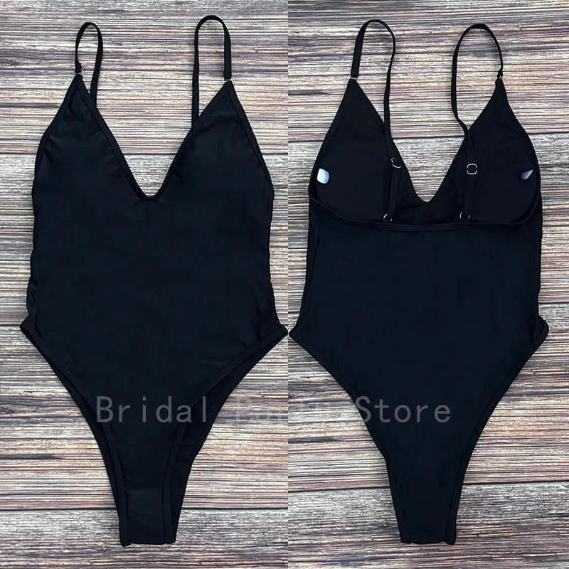 Description Picture 3 of itemSexy Padded One Piece Swimsuit Women Swimwear Solid Bathing Suit monokini Swimming Suit Summer Swim Suit maillot de bain femme