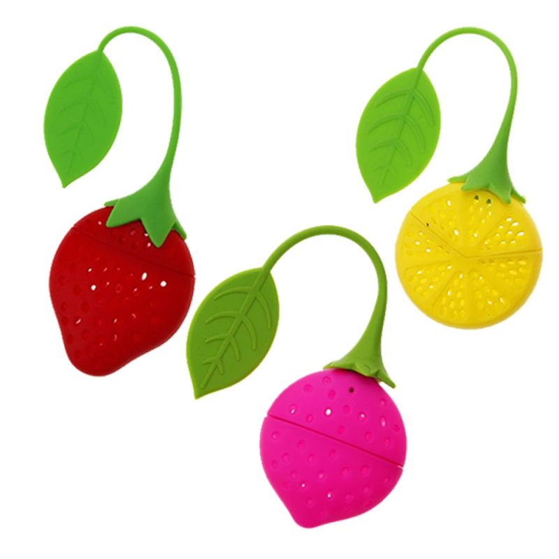 Description Picture 6 of item1PC 15G Soft Silicone Tea Strainer  Strawberry Lemon Infuser  Leaf Filter Teapot Accessory Gadget Thermostability Washable