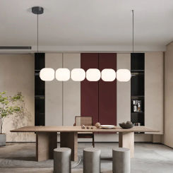 Modern Kitchen Island Hanging Light for Ceiling Dining Room Table Chandelier Restaurant White Pendant Light for Home Decoration
