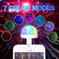 2Pcs Mini Night Light Decoration LED 7color RGB Mini Colorful Music Sound USB-C Interface For Holiday Party Karaoke Decoration