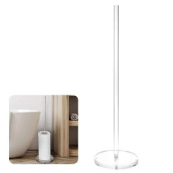 Freestanding Toilet Paper Holder Acrylic Toilet Paper Storage Holder Vertical Space Saving for Toilet Spare Rolls Storage