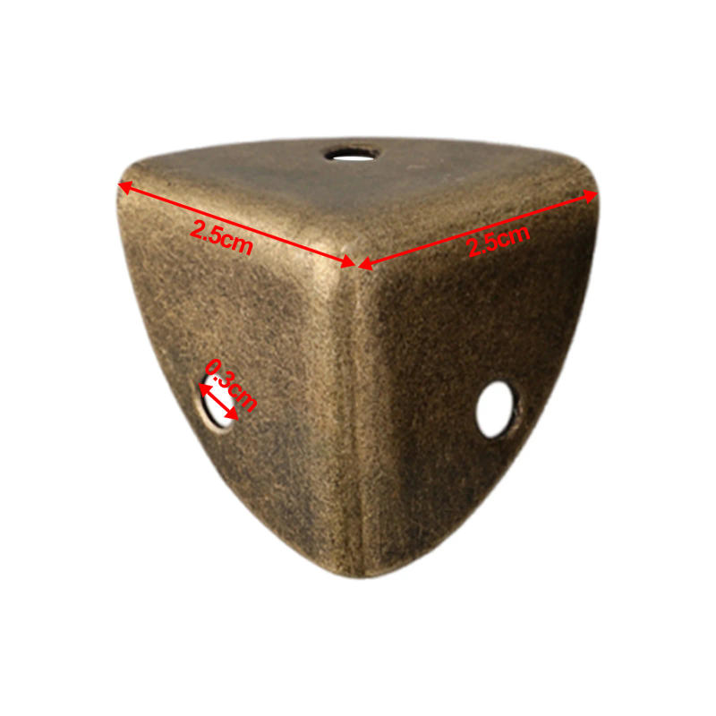 Description Picture 5 of item12Pcs Decorative Antique Jewelry Wine Gift Box Wooden Case Chest Edge Cover Corner Protector Guard 25mm With Screws