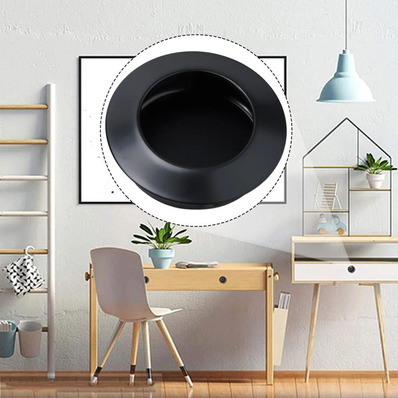 Description Picture 4 of itemHigh Quality Door Handle 6pcs Beveled Black Black Cabinet For Long Term Use High Strength Oxidation Resistance