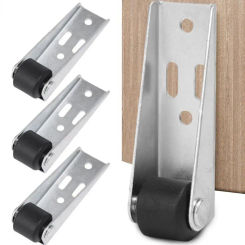 Durable Silent Furniture Caster Side Mounted Mobile Door Support Moving Wheel Household Moving Tool Gate Casters for 1/2Pcs