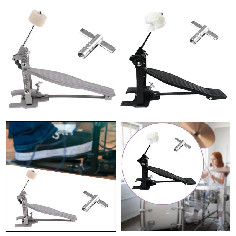 Description Picture 4 of itemSingle Foot Pedal Professional Single Chain Kick Pedal for Acoustic Drum Kits Beginner Pro Drummers Electronic Drums Performance