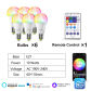 6PCS Smart RGB Bulb