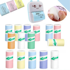 Mini Printer Thermal Paper Colorful Label Sticker Self-adhesive Thermal Printing Paper Inkless Printing Photo Picture 57x25mm