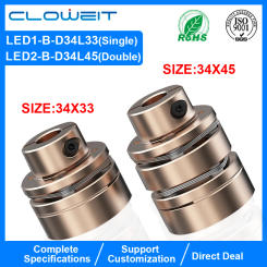 Flange Coupling LED D34L33/45 Flexible Motor Shaft Coupler Aluminium Diaphragms Universal Joint For 3D Printer Cardan Rc