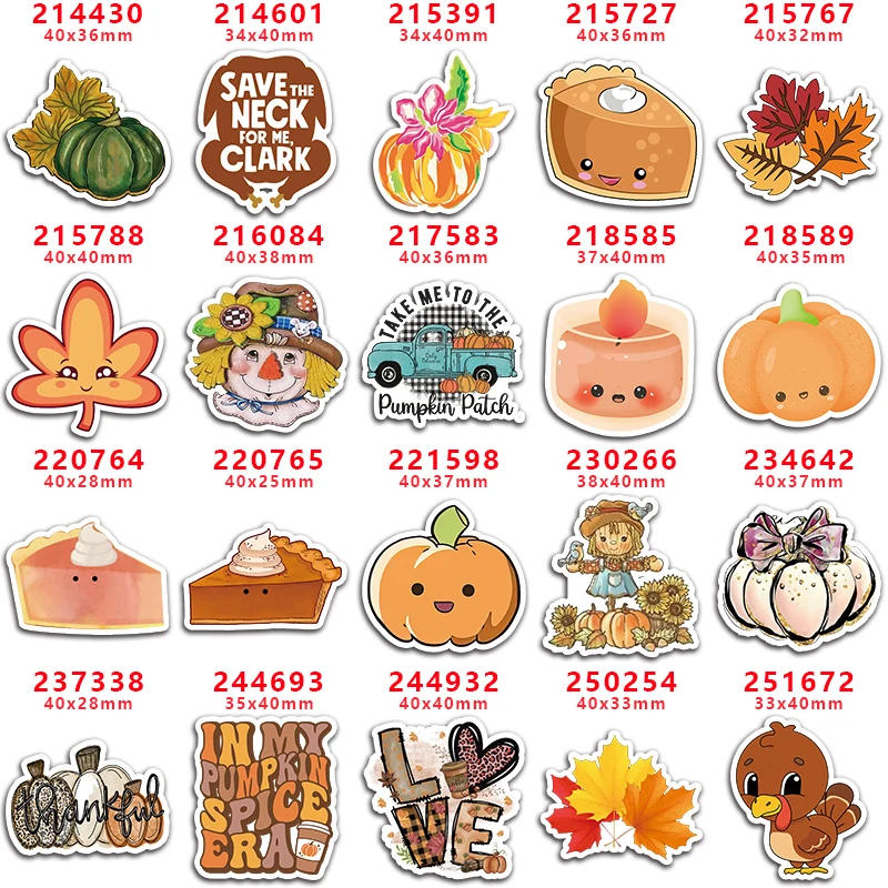 Description Picture 2 of item10 Pcs Thanksgiving  Resin Flatback for Hair Bows Planar Resin Crafts Custom Resin for DIY Phone Decorations PR214430