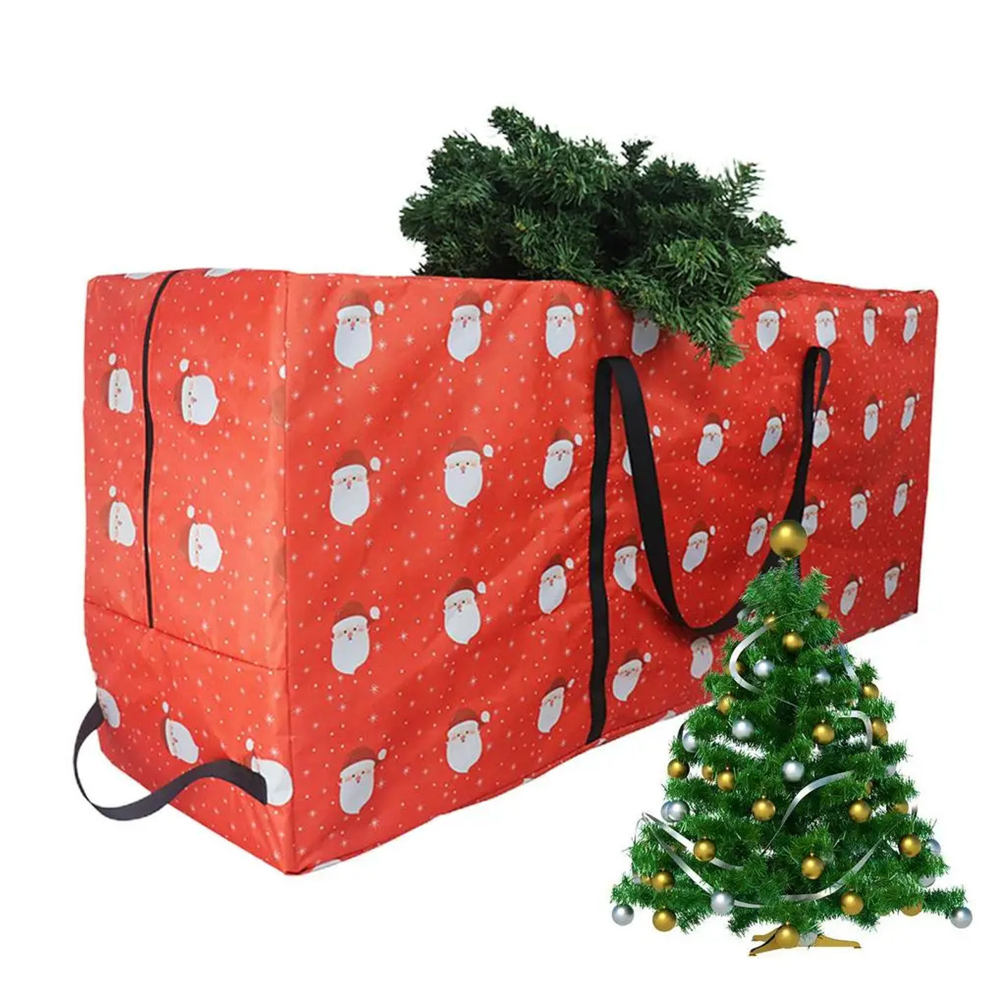 Description Picture 5 of itemNEW Foldable Christmas Tree Storage Bag 210D Oxford Cloth Bag Xmas Decoration Wreath For Storing Christmas Garland Home Storage