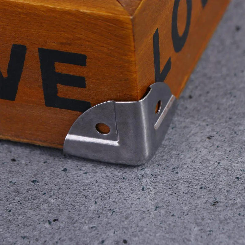 Description Picture 6 of item4Pcs Silver Corner Protector Furniture Hardware Antique Case Edge Guard Corner Cover Corner Bracket Box Corner
