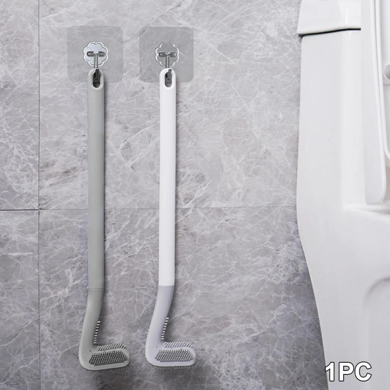 Description Picture 4 of itemDurable Silicone Long Handle Household Bathroom Soft No Dead Angle Flexible Quick Drying Golf Toilet Brush Wall Hanging Non Slip