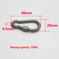 M6/M8/M10 304 Silver Stainless Steel Lock Ring Safety Snap Hook Carabiner Spring Snap Quick Link Outdoor Climbing Gear Equipment