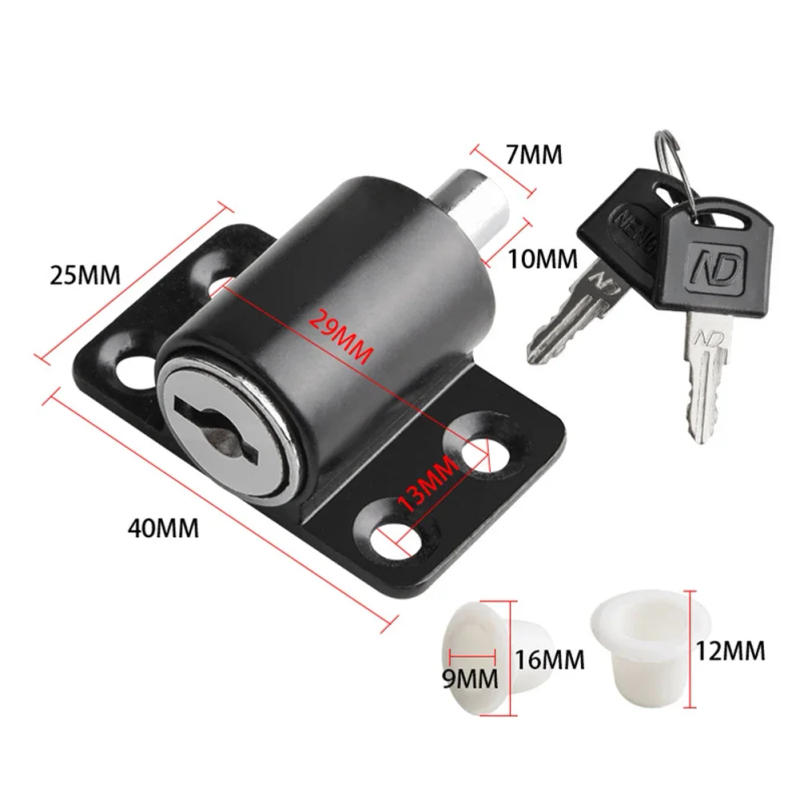 Description Picture 4 of itemHome Room Door Lock Safty Locking Lock With Key Protection Security Set Sliding Sash Universal Window Hardware Anti-theft