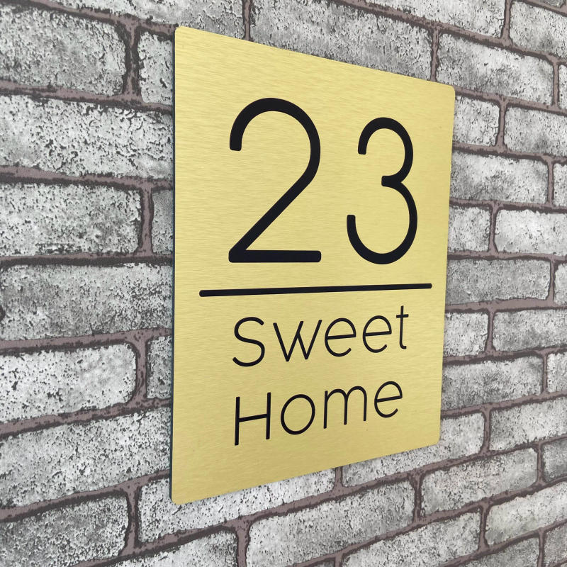 Description Picture 5 of itemModern Decor Custom Aluminio Compuestas House Number Floating Sign Door Address Name Plaques Outdoor Name Plates Office Room