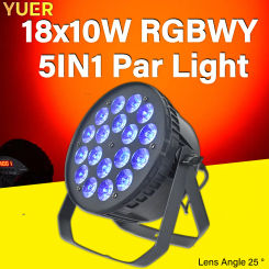 180W RGBWY 5IN1 Stage Light 8x10W LEDs 25° Lens Angle DMX512, Master-Slave, Auto & Voice Contro for DJDisco Club Wedding Party