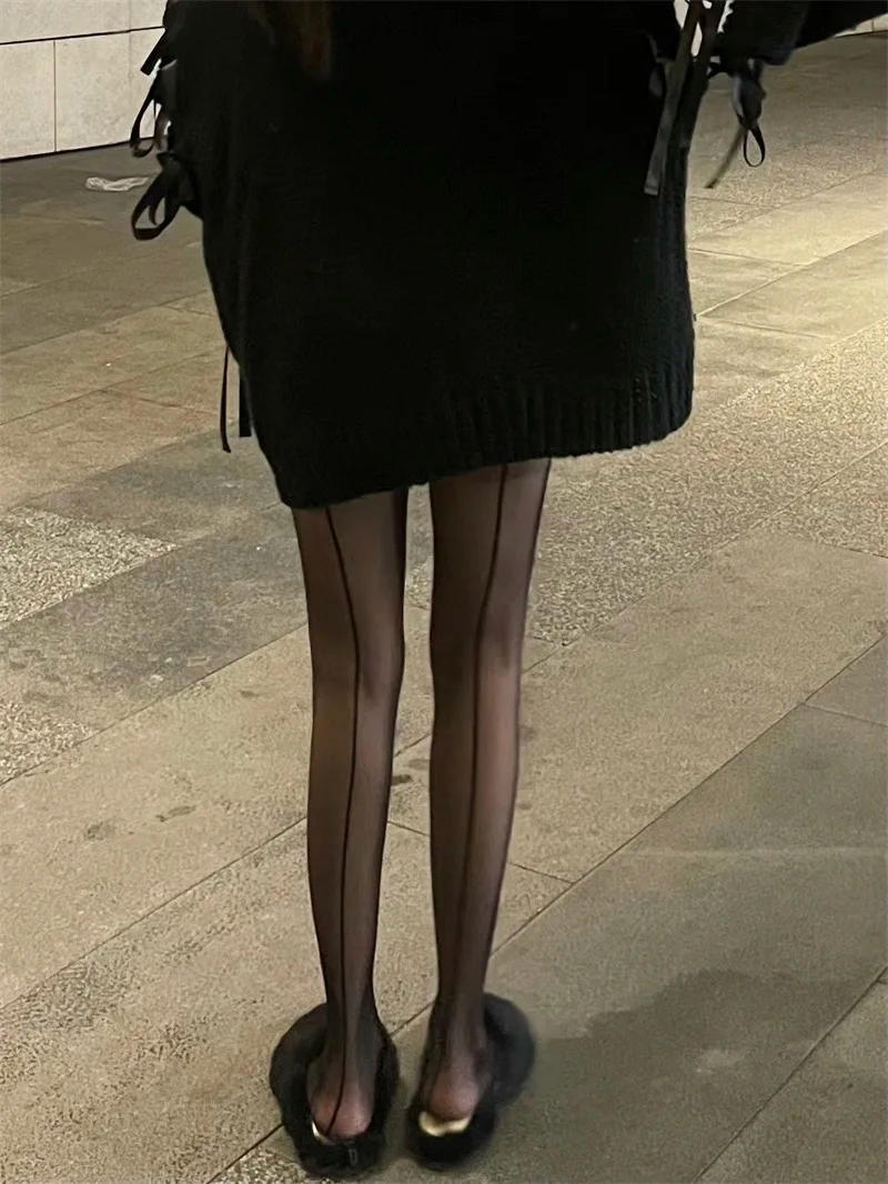 Description Picture 6 of itemSexy Women Tights Summer Seamless Nylon Thigh High Stockings Pantyhose Lingerie Sexy Striped Punk Streetwear Fishnet Stockings