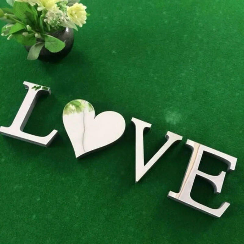 Description Picture 4 of itemEnglish Acrylic Mirror Stickers Home Love Family Mosaic Tiles Wall Sticker Self-adhesive Sticker For Wall Diy Home Decor