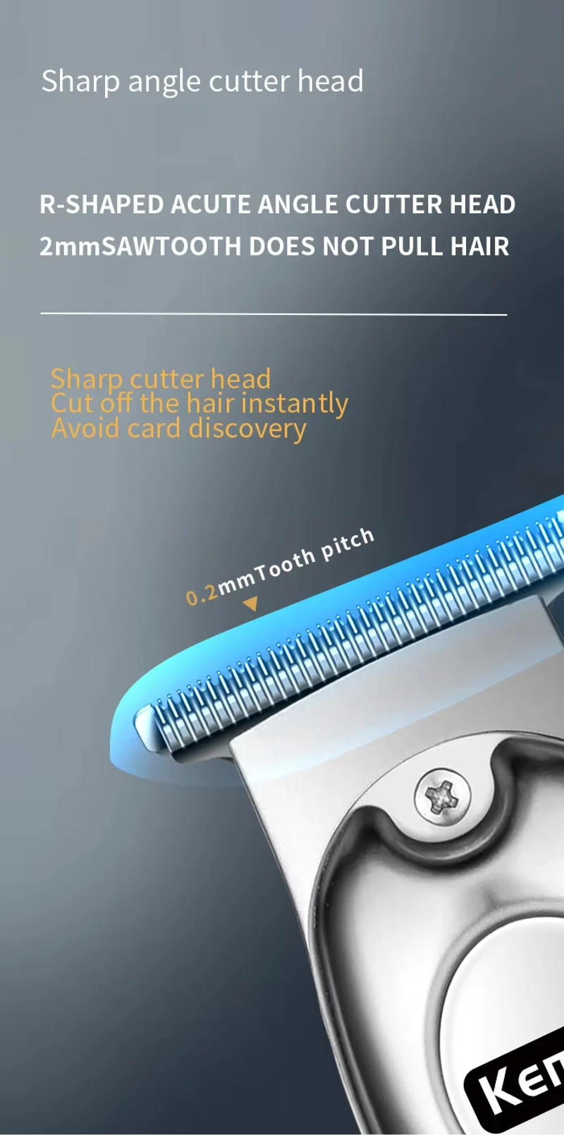 Description Picture 6 of itemHigh Quality Kemei KM-678 Mini Electric Hair Clipper KM-3209 LCD Digital Display Shaver Dry and wet shaving Beard Trimmer