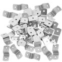 100 Pcs Z Type Hook Easel Stand Desk Fastener Clips for Table Tops Fasteners Picture Frame Offset Iron Brackets Backing Office