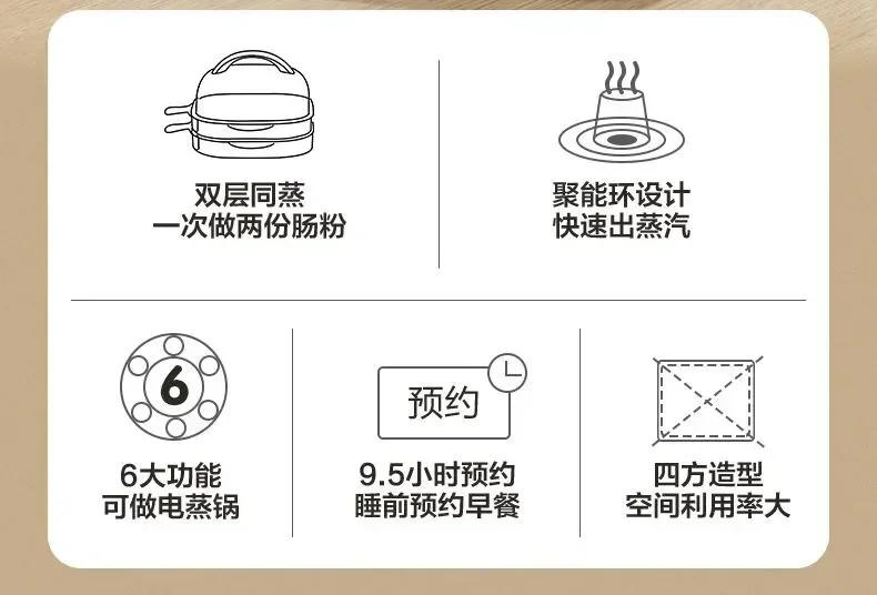 Description Picture 3 of itemHousehold Electric Kitchen Bear Drawer CHANG FEN Home Small Mini Breakfast Multifunctional Steamer Appliances Steam Food Machine